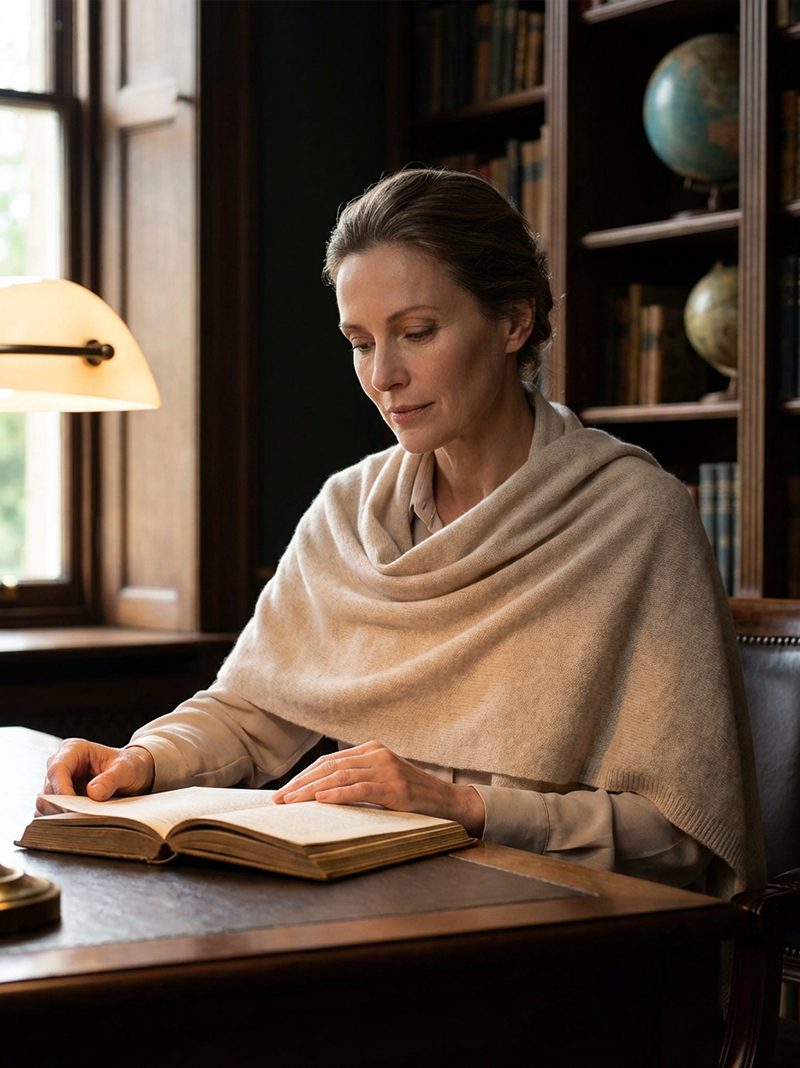 Cashmere Shawl in Oatmeal