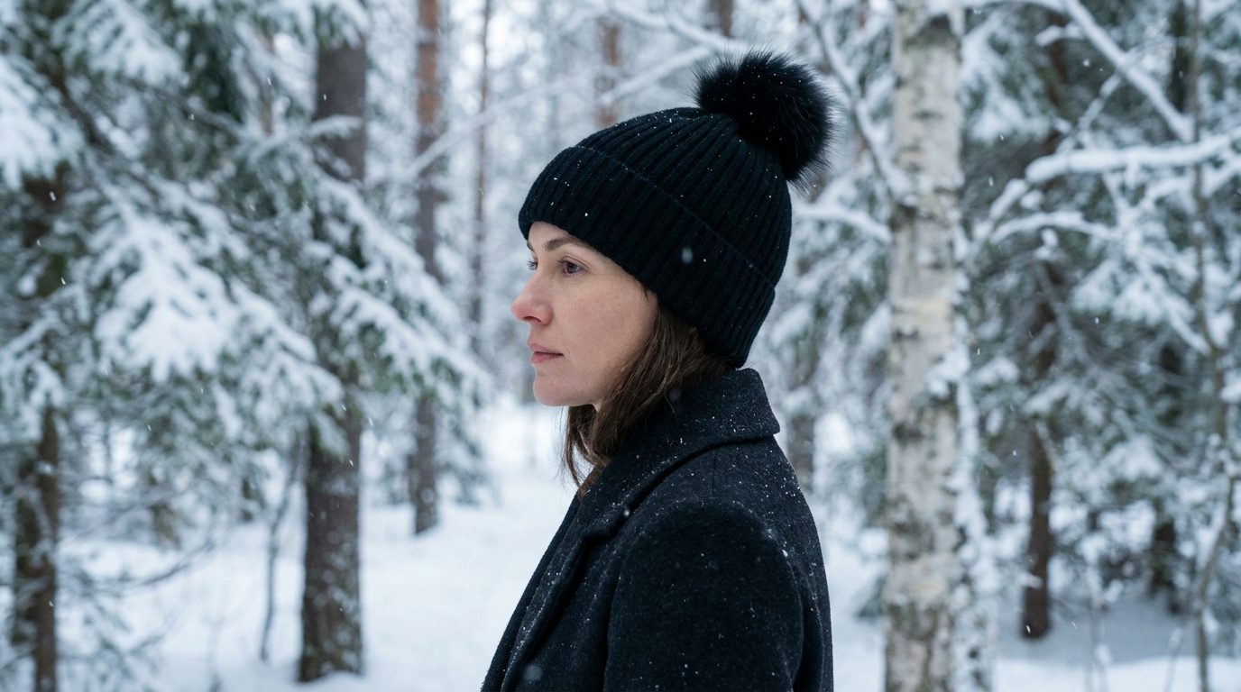 Cashmere Beanie with Pom-Pom
