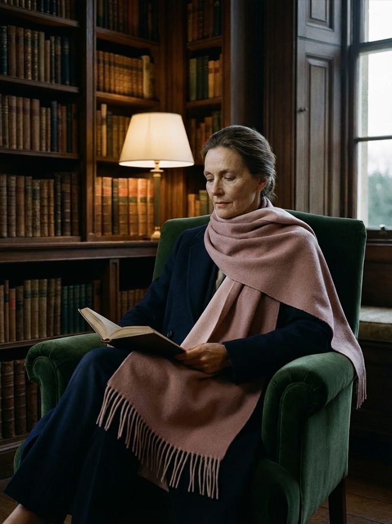 Cashmere Scarf in Dusty Rose