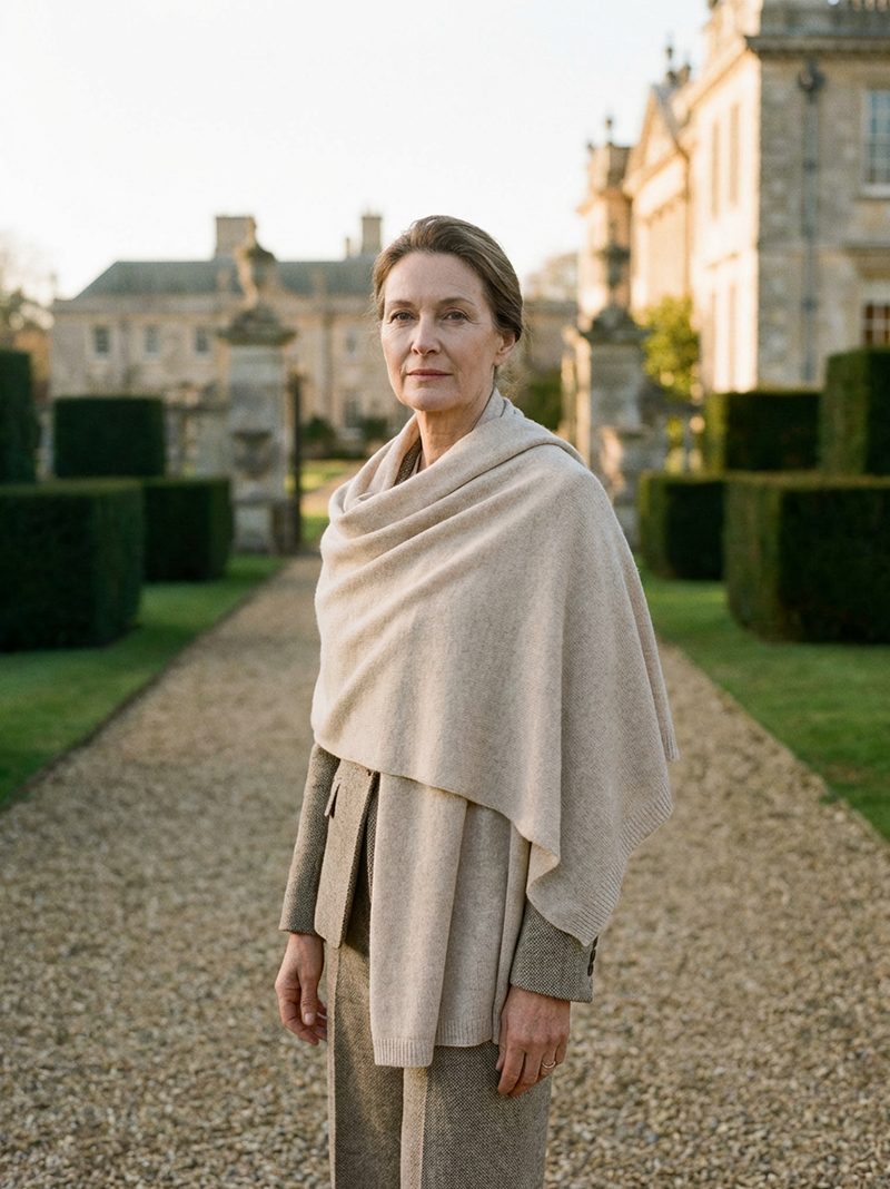 Cashmere Shawl in Oatmeal