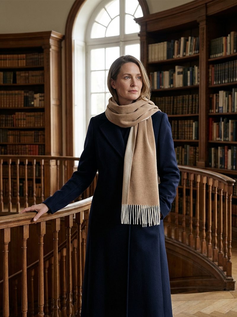 Cashmere Scarf in Warm Camel